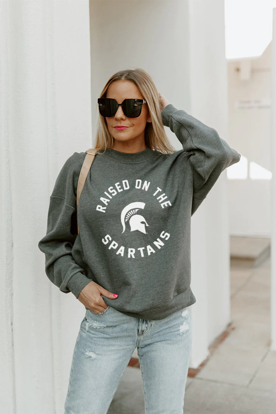 Spartan Raised Crewneck