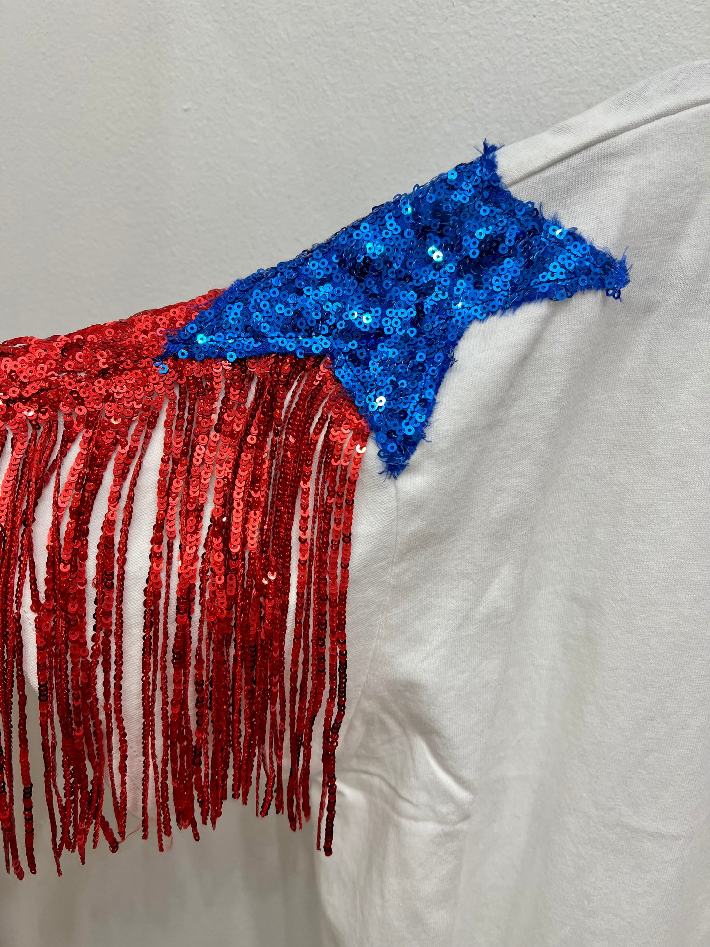 Star Sequin Fringe Tee