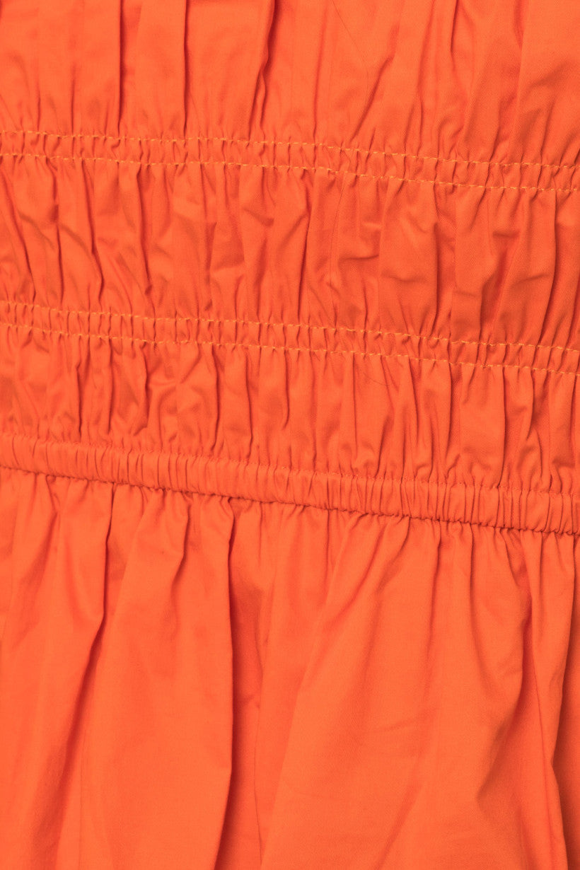 Orange Smocked Tank