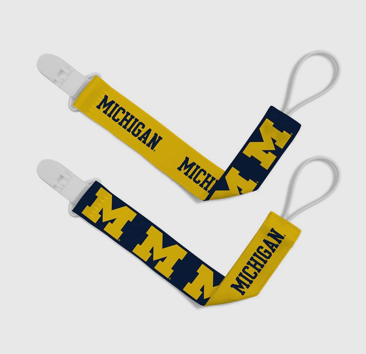 U of M Pacifier Clips