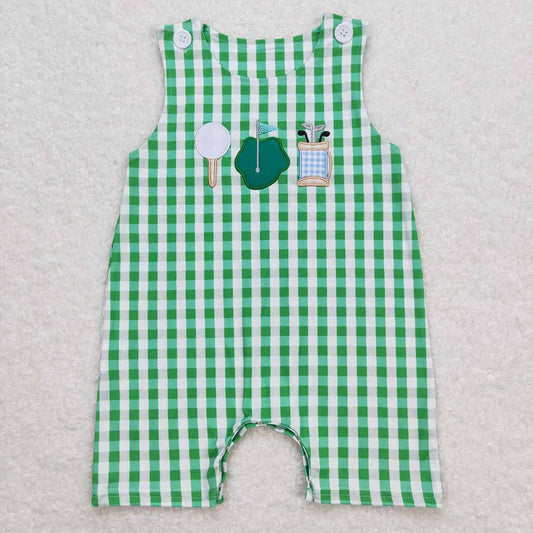 Green Checkered Golf Romper