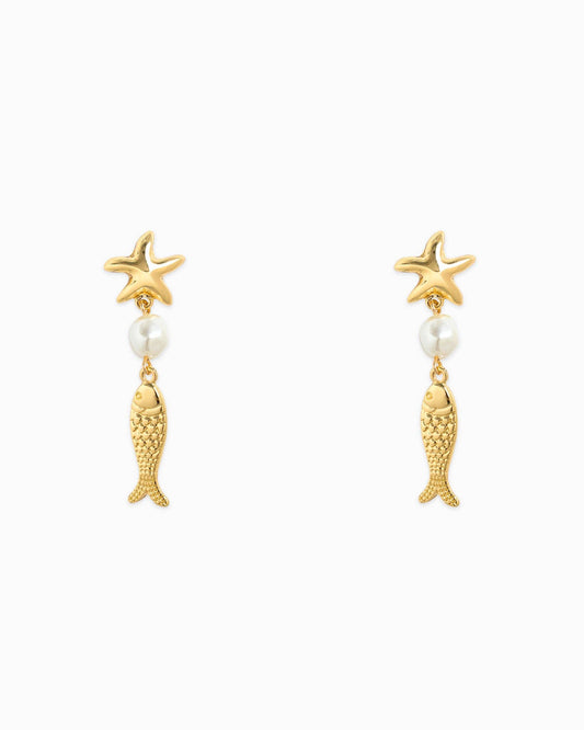 Sealife Pearl Drop Earrings