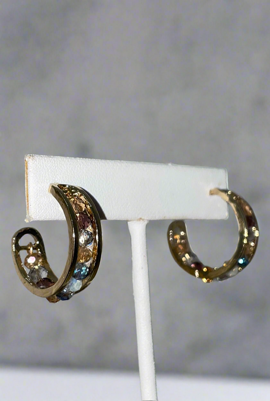 Gem Hoop Earrings