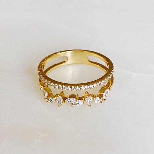Jeweled Double Ring