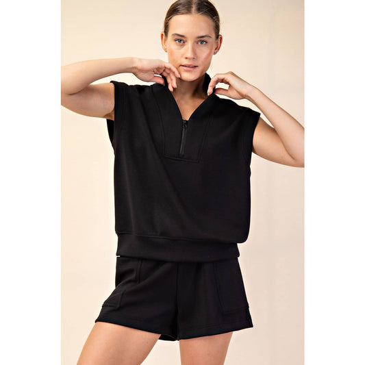 Mix & Match Sleeveless Quarter Zip