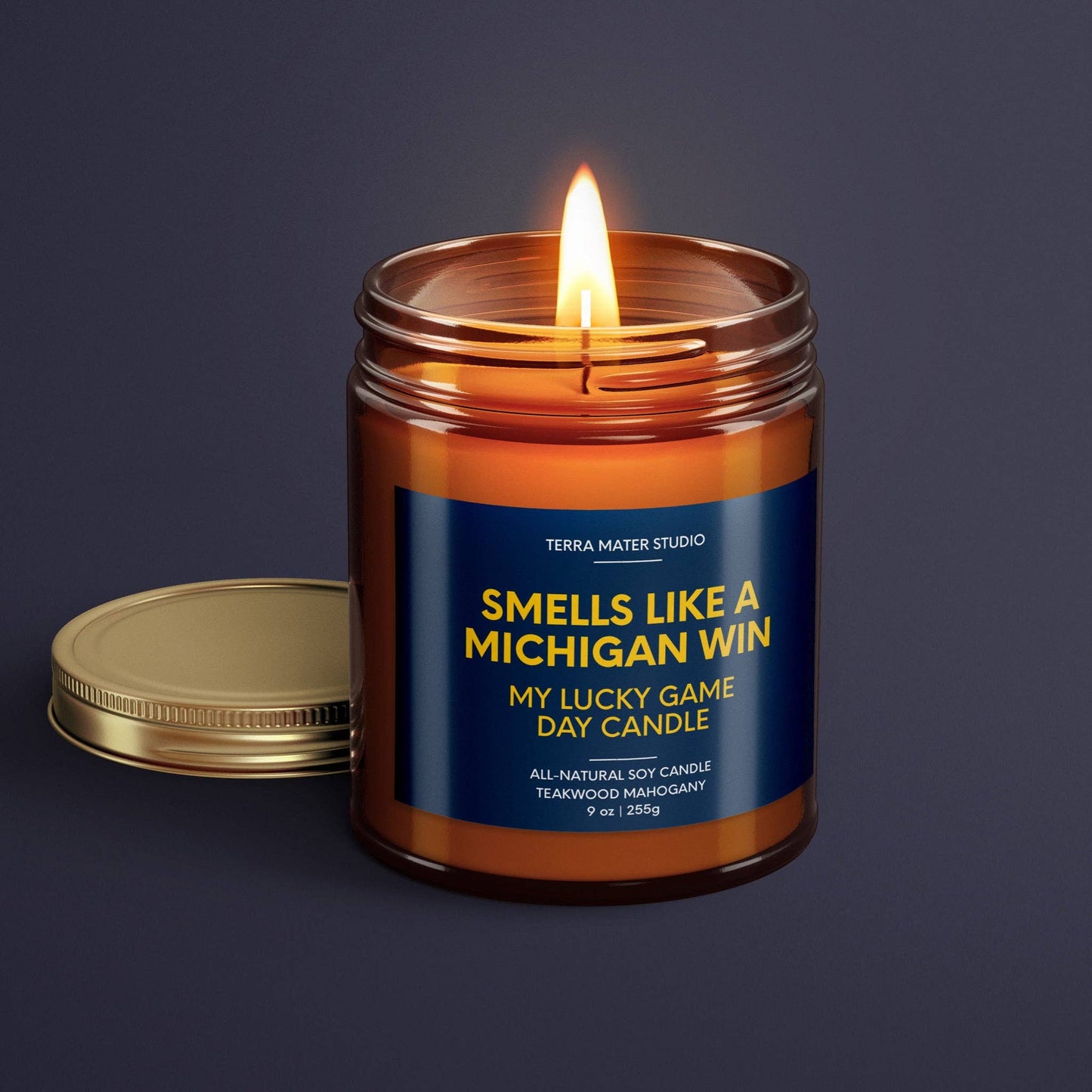 A Michigan Win Candle