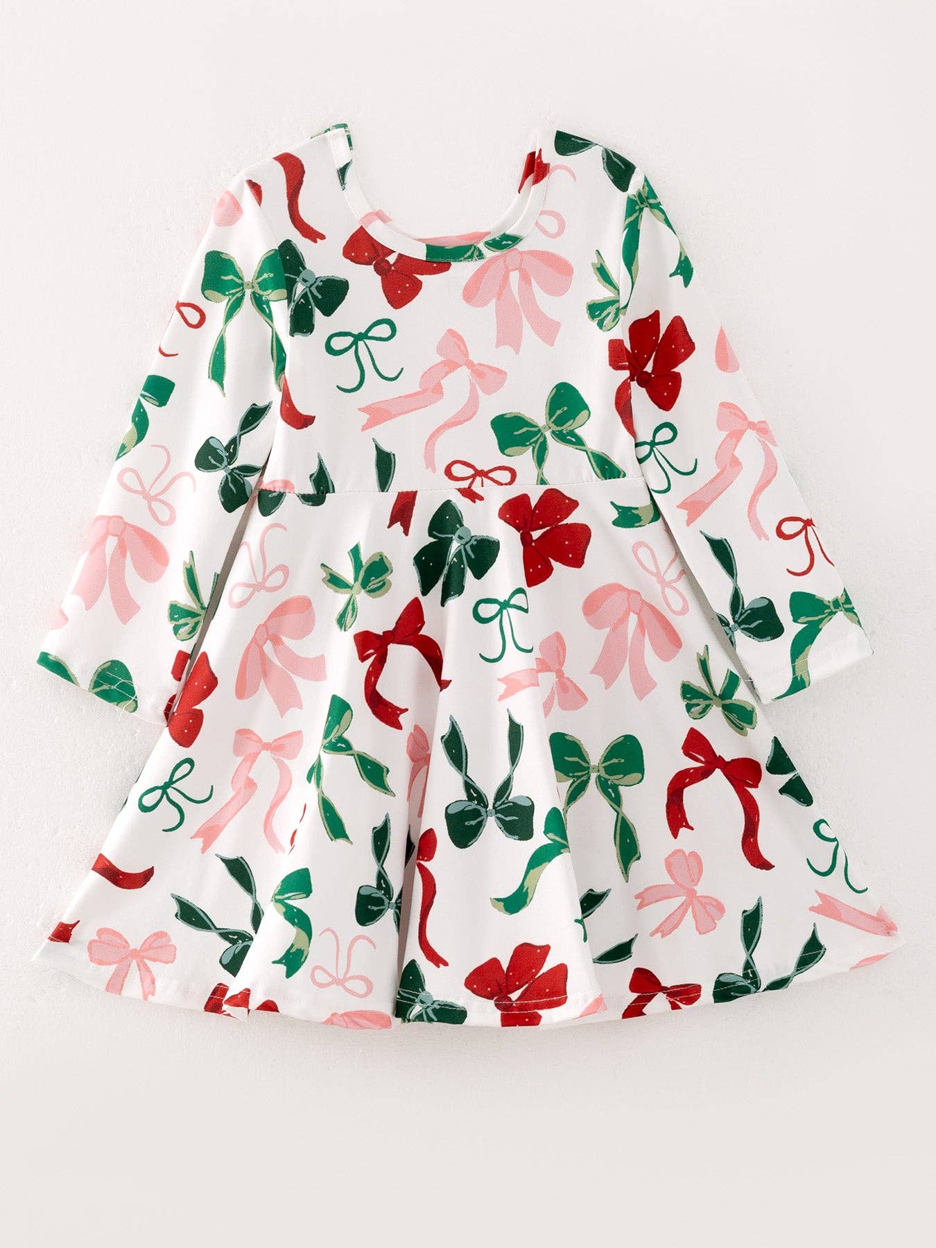 Christmas Bow Print Dress