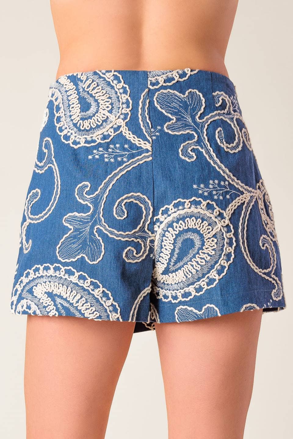 Textured Paisley Skort