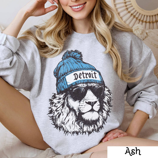 Lion Beanie Crewneck