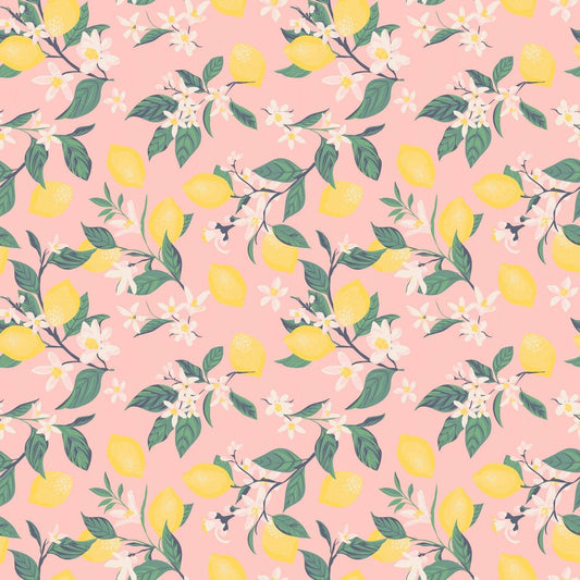 Lemons Pink Swaddle
