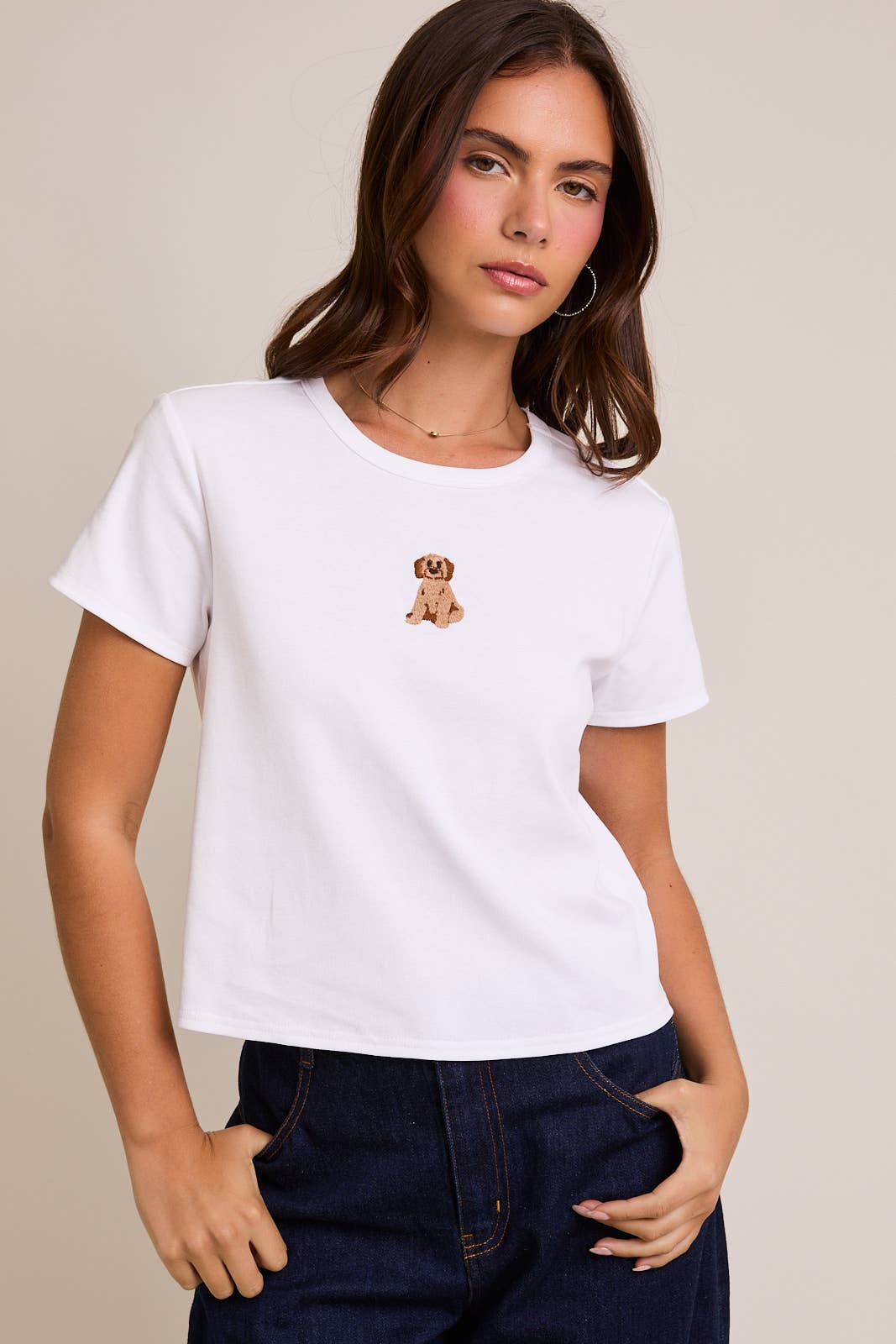 Golden Doodle Embroidered Tee