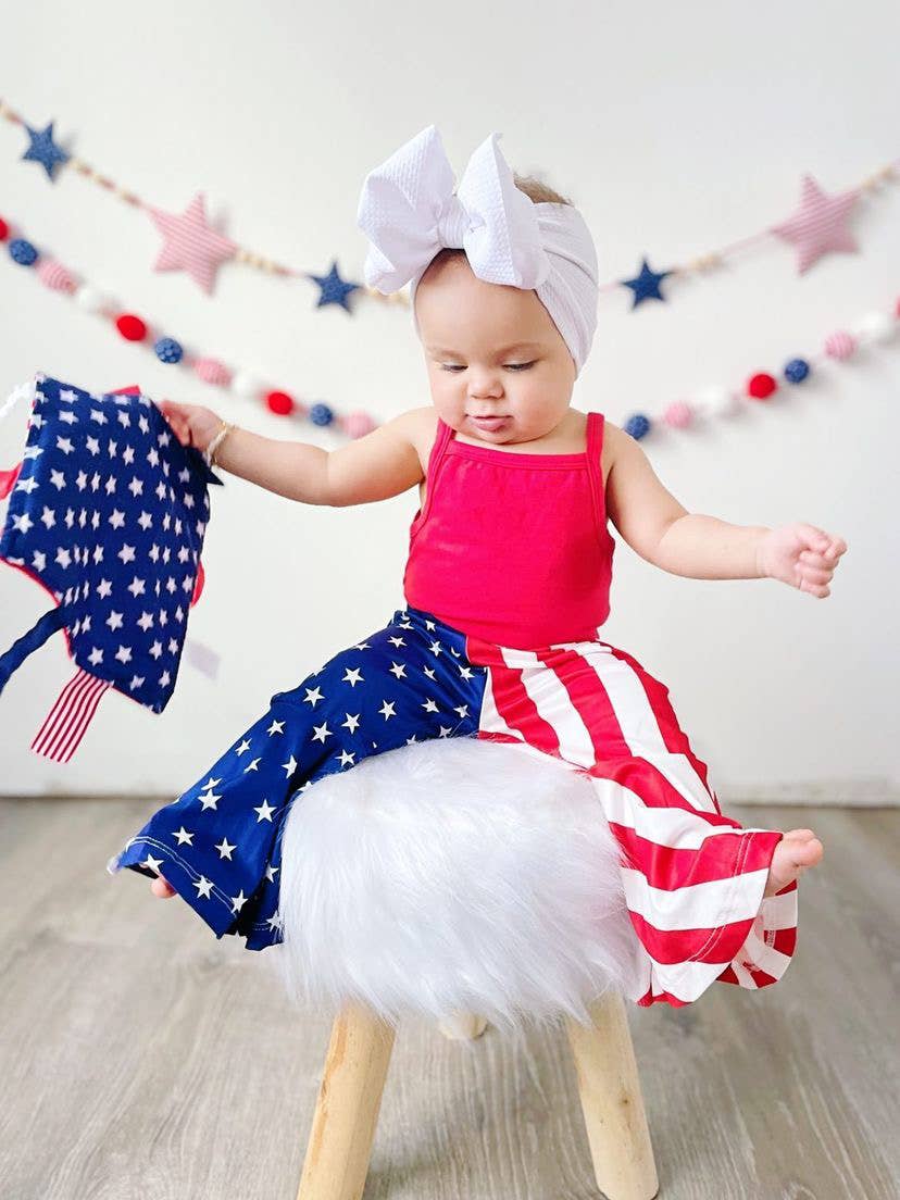 USA Flag Stroller Tag