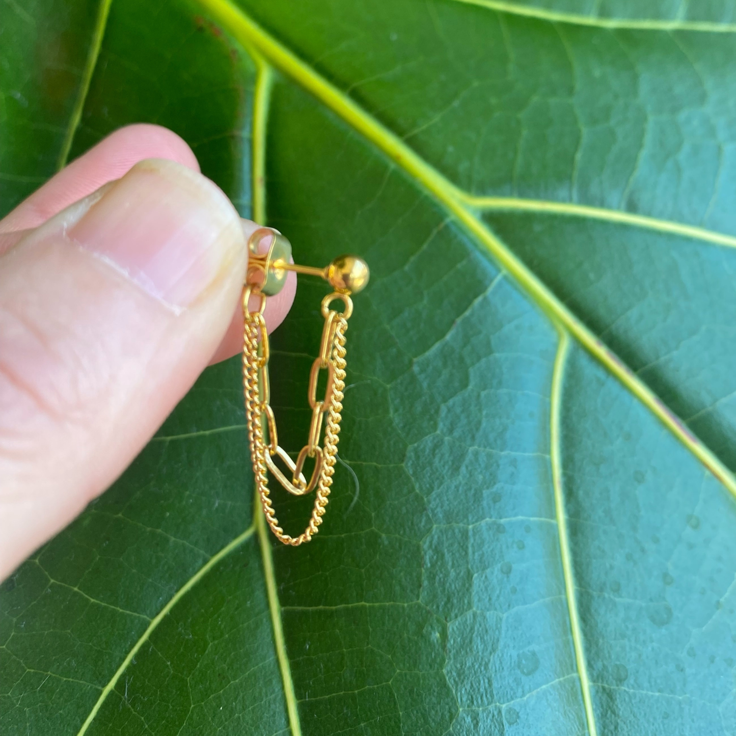 Two Layer Chain Earrings