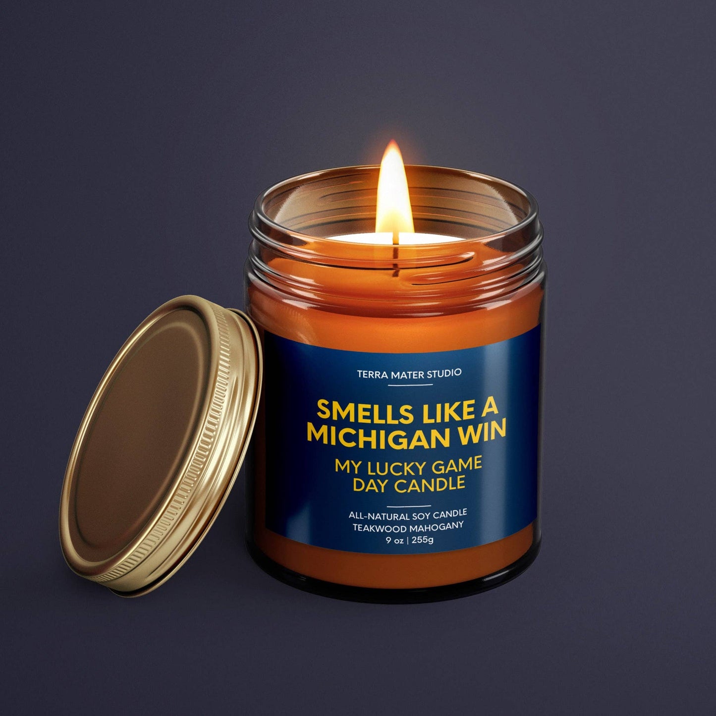 A Michigan Win Candle