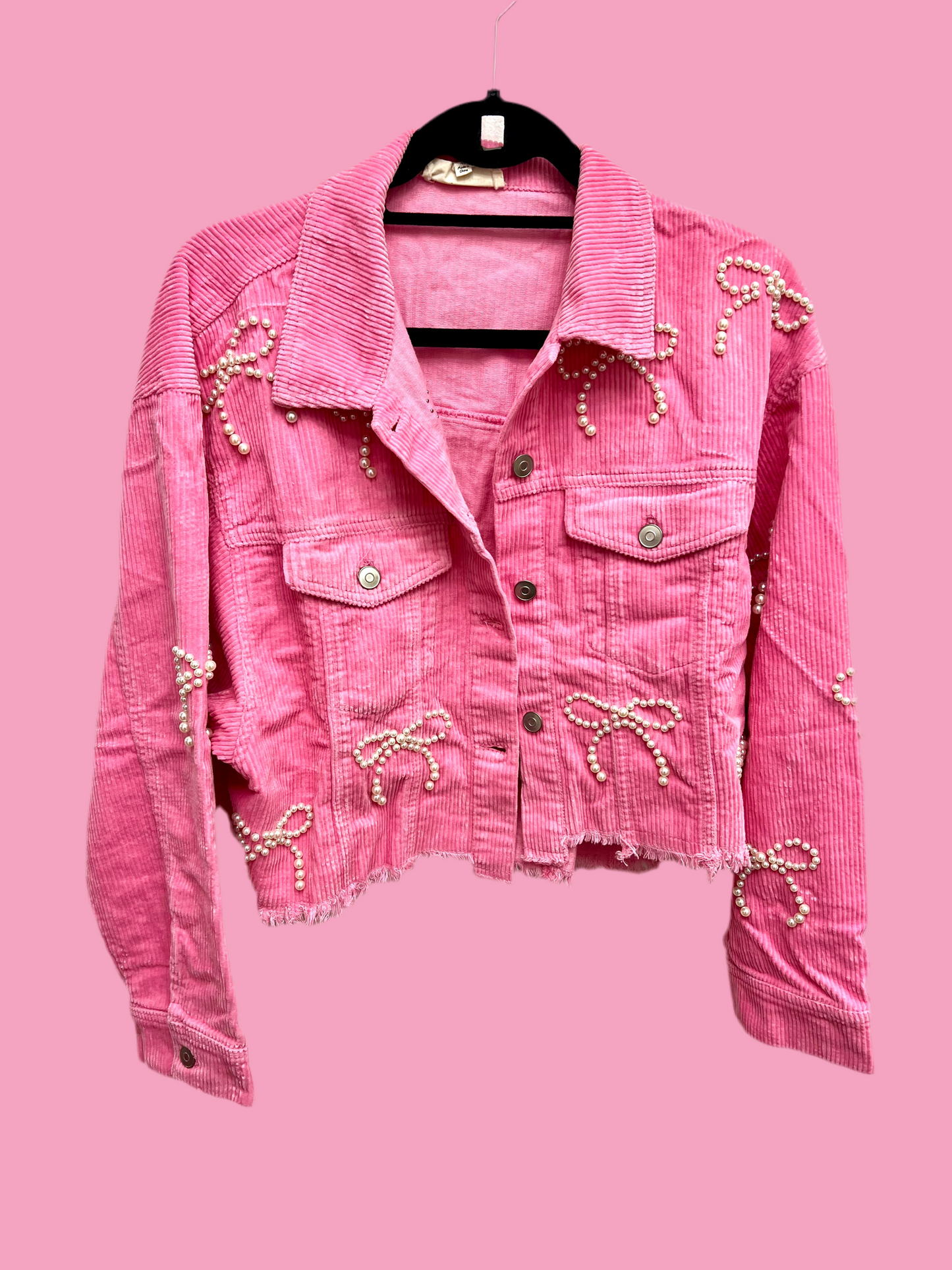 Pink Bow Cord Jacket