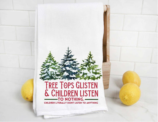 Tree Tops Glisten Tea Towel