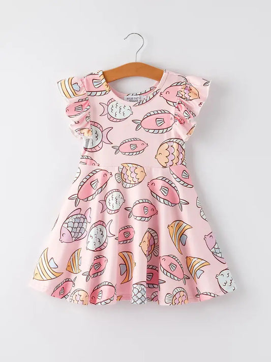 Toddler Pink Fish Dress