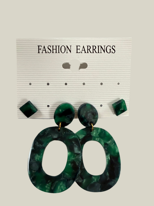 2 Pair Turquoise Earrings
