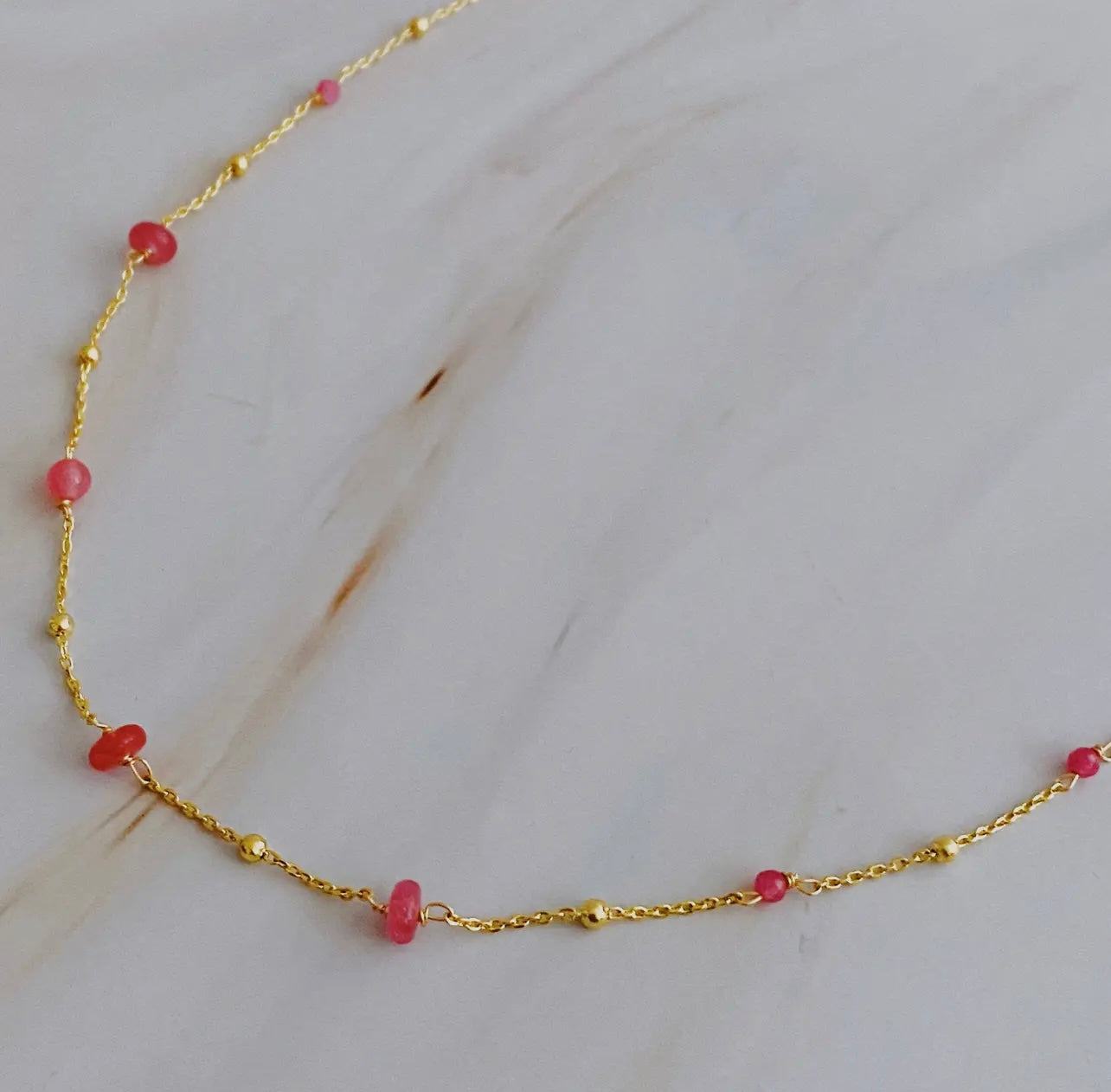 Pink Stones Necklace