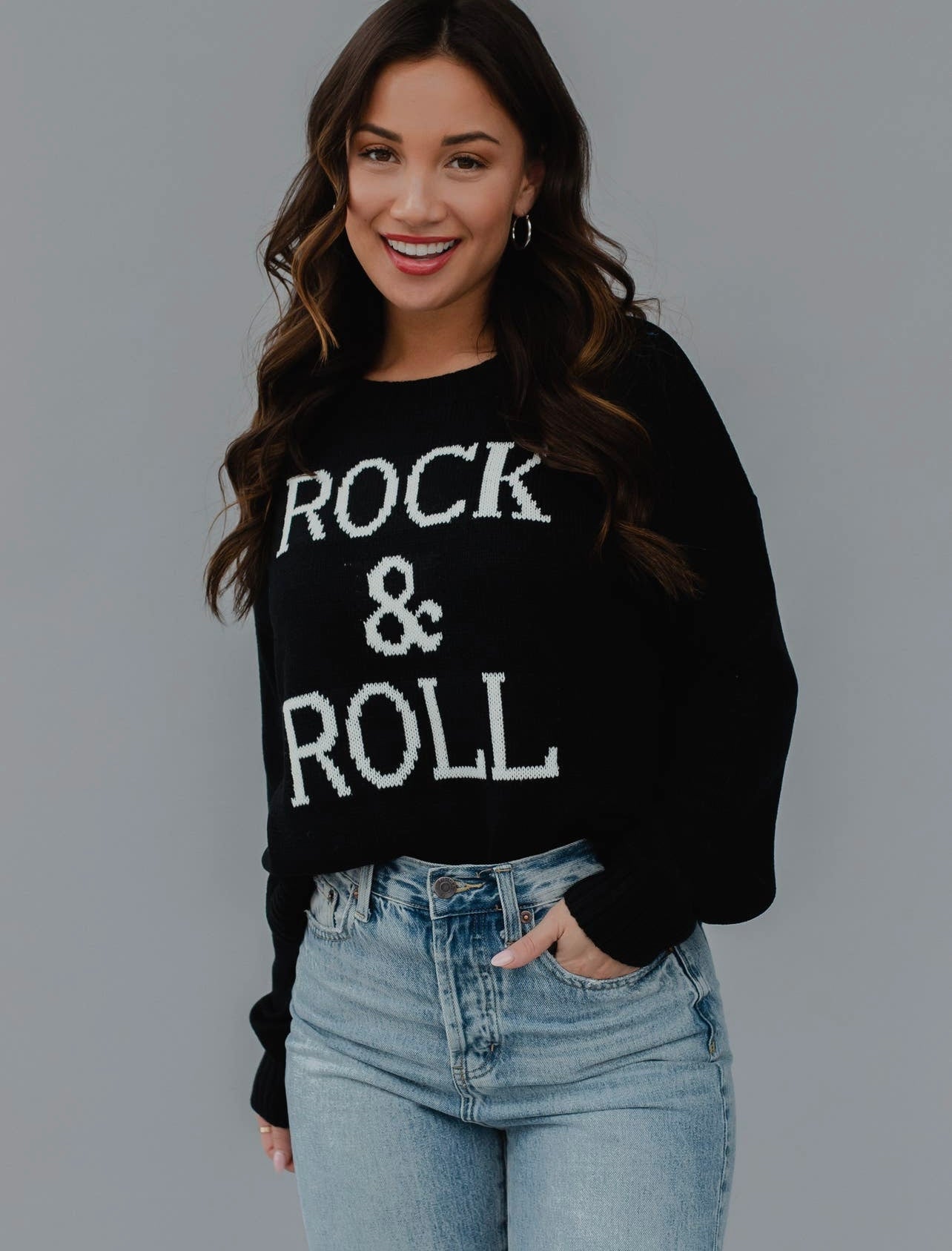Rock & Roll Black Sweater