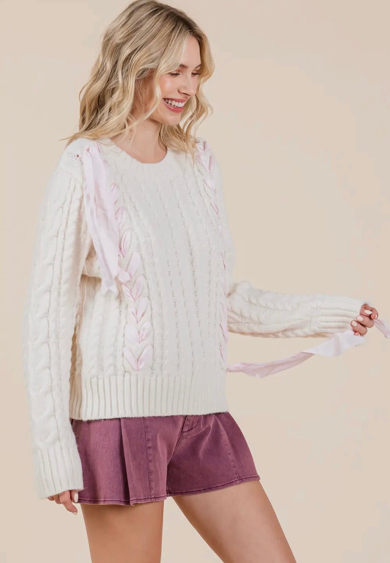 Pink Ribbon Sweater