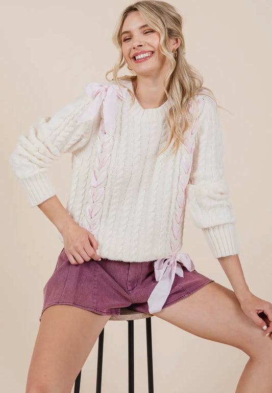 Pink Ribbon Sweater