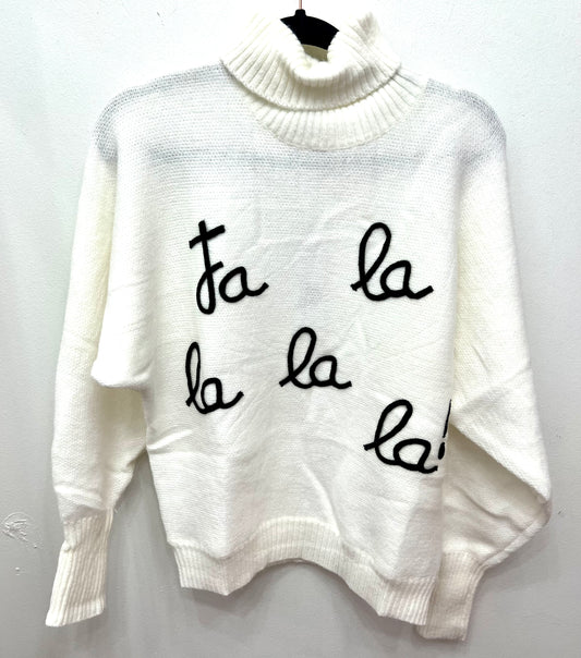 Falalalala White Sweater