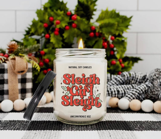 Sleigh Baby Candle