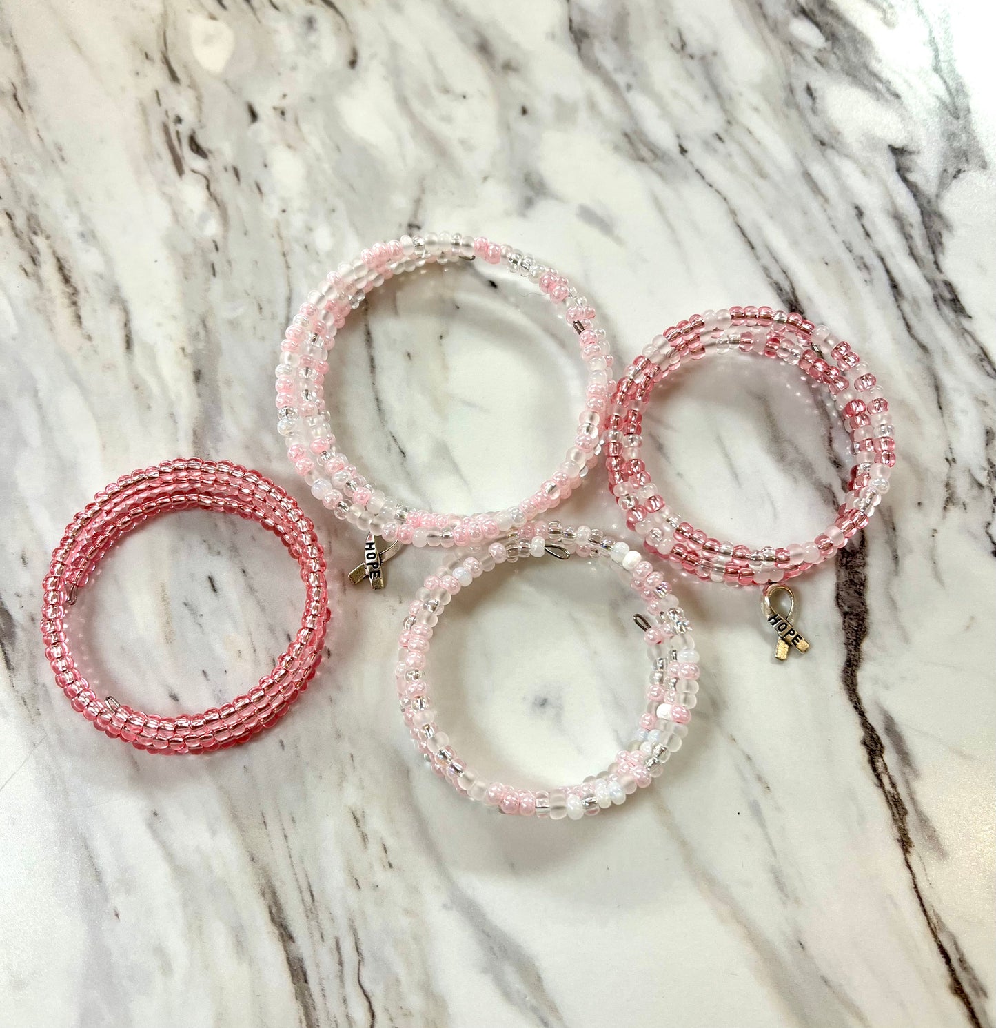 Pink Week Bead Bracelets