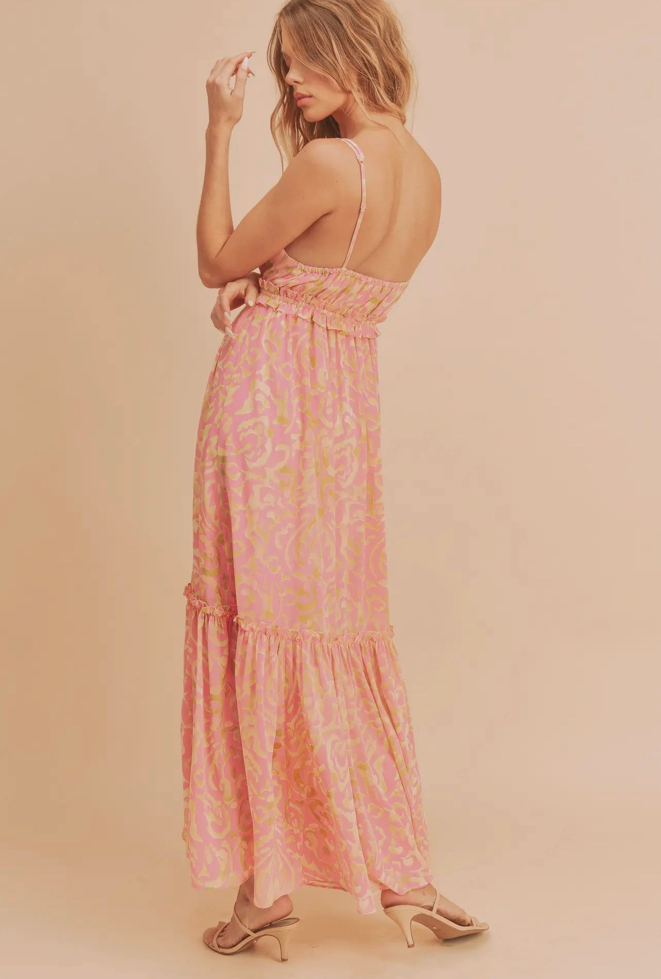 Peach Floral Sundress