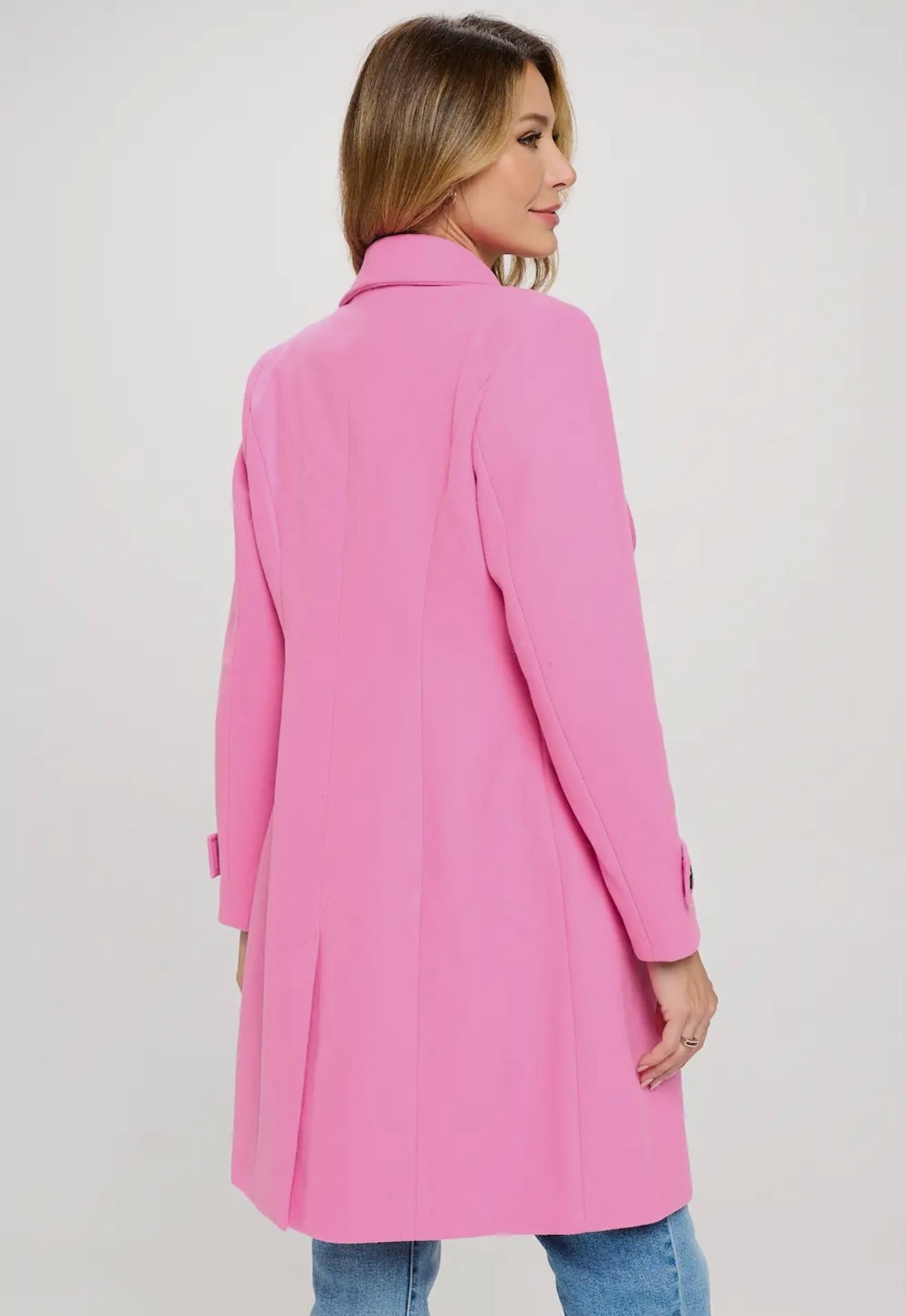 Bubblegum Pink Pea Coat