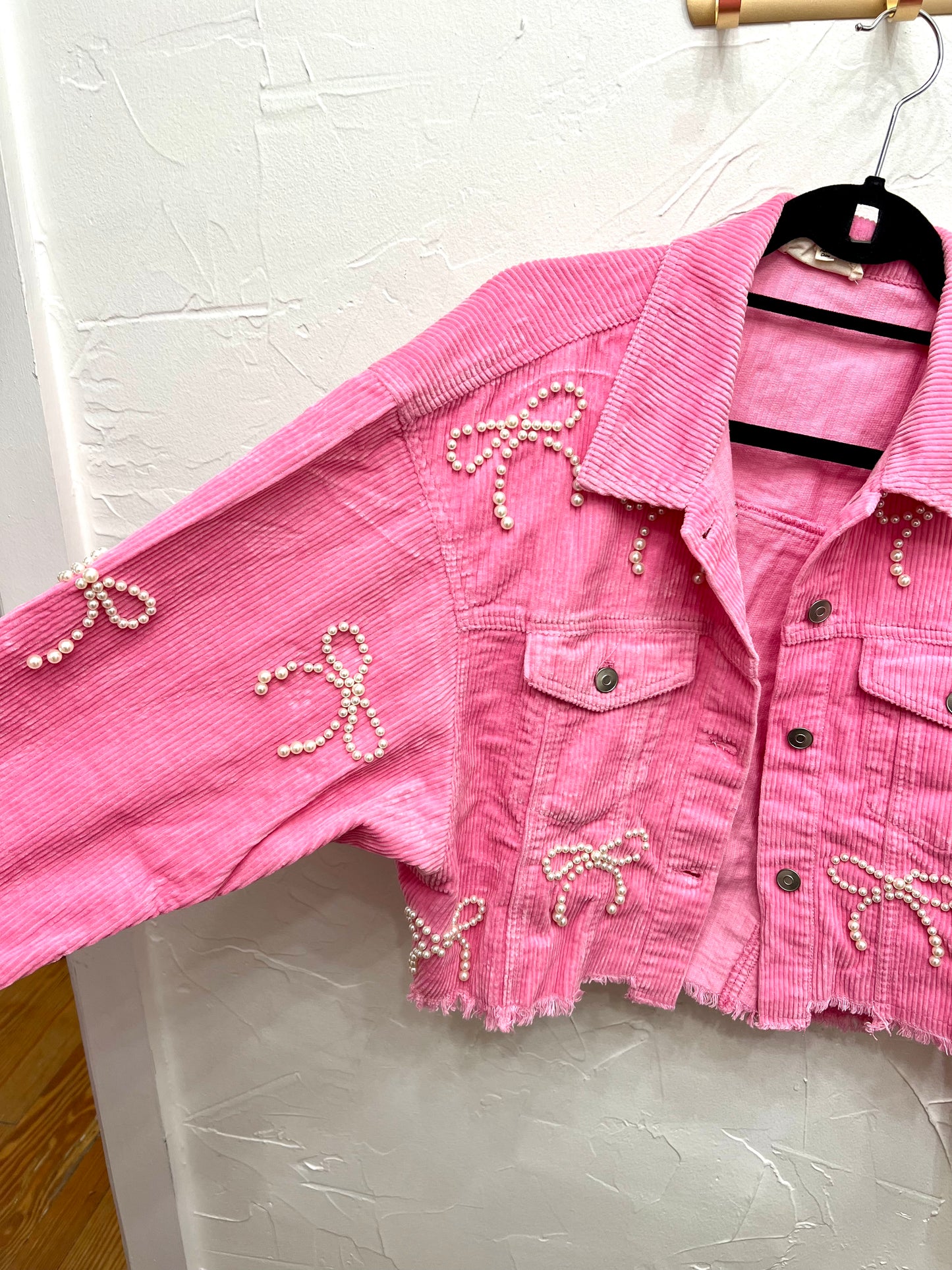 Pink Bow Cord Jacket