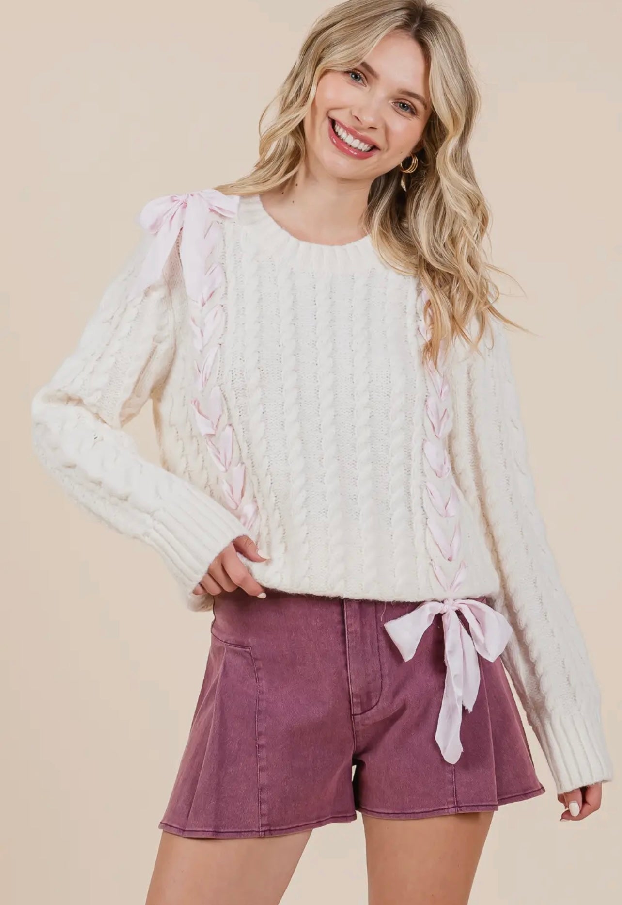 Pink Ribbon Sweater