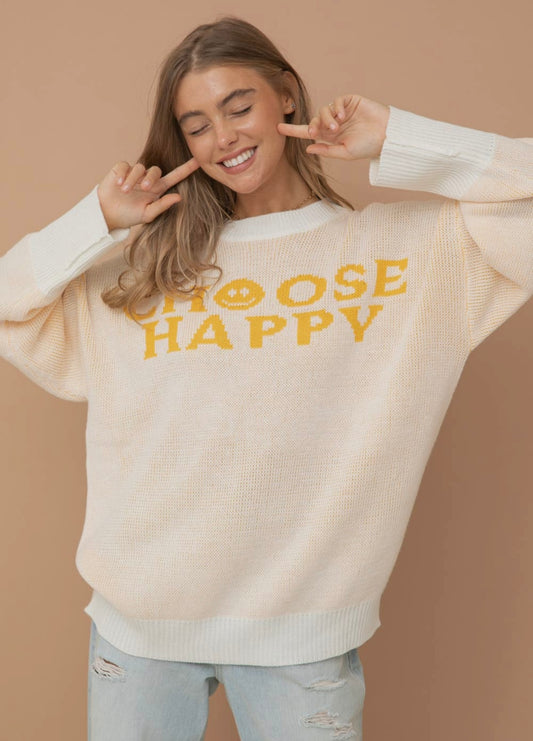 Choose Happy Sweater