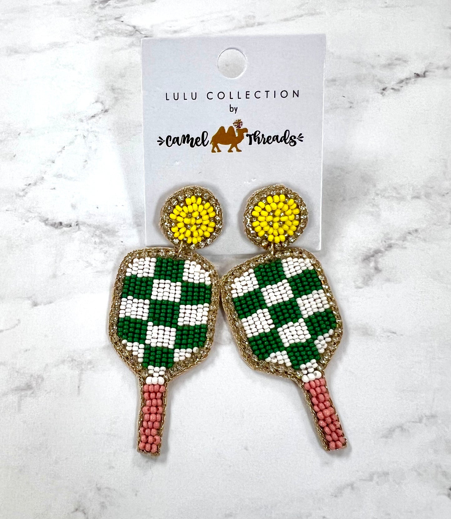 Pickleball Bead Earrings