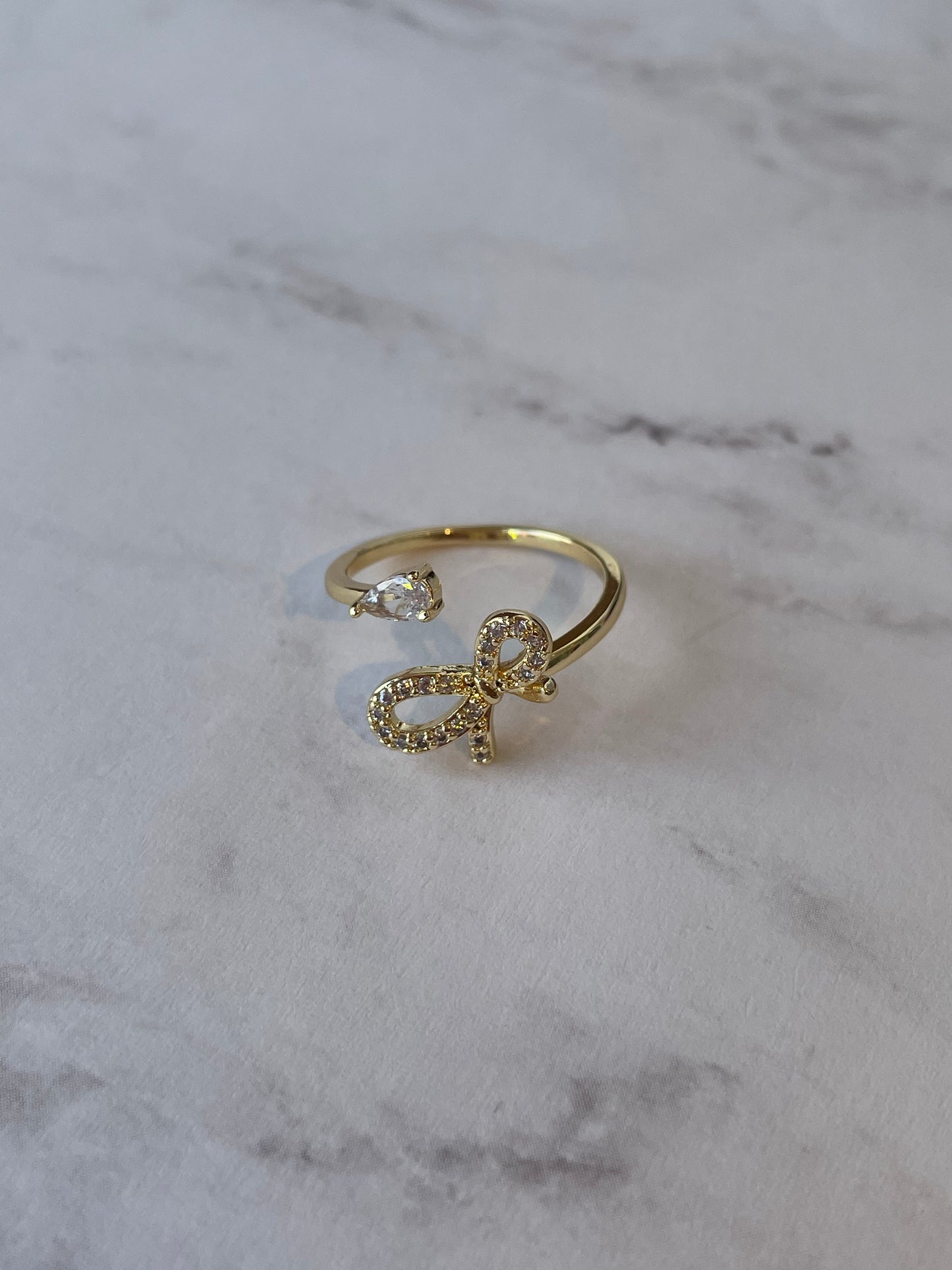 Bow and Gem Ring