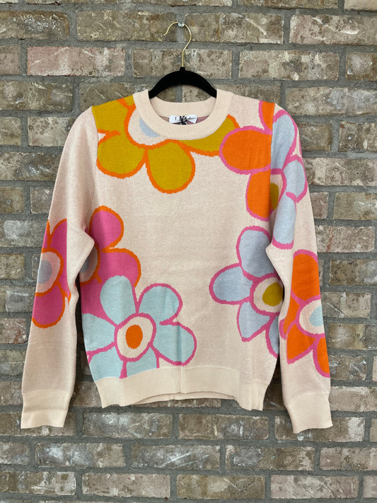 Groovy Flower Sweater