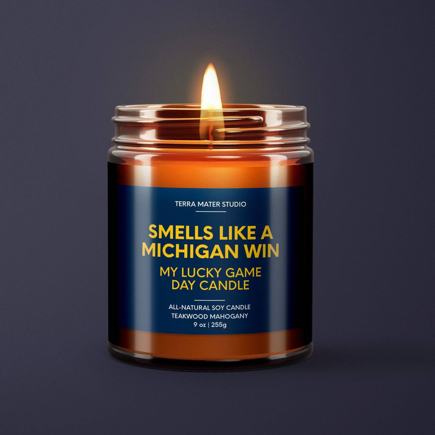 A Michigan Win Candle