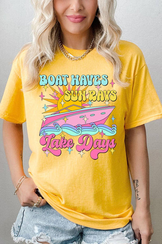 Lake Days Yellow Tee