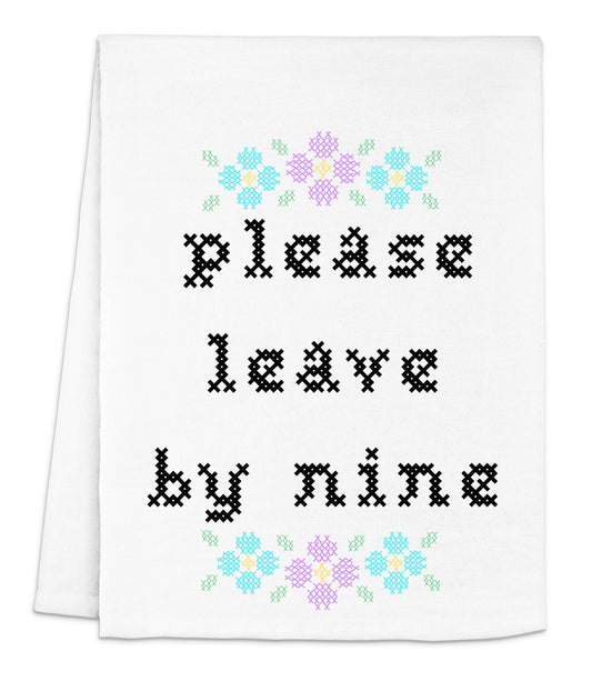 Leave By Nine Tea Towel