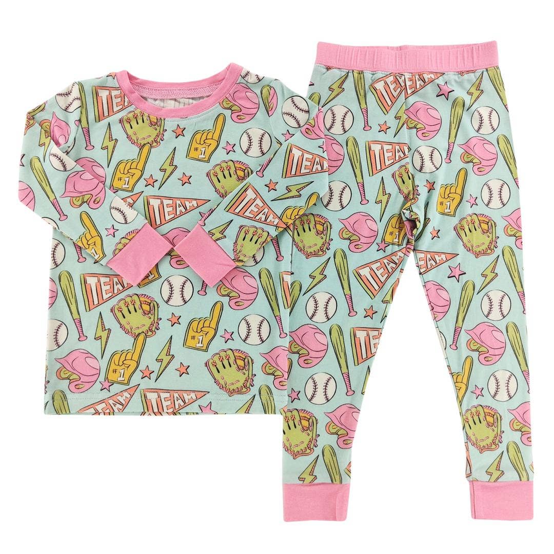 Pink Ballgame PJ Set