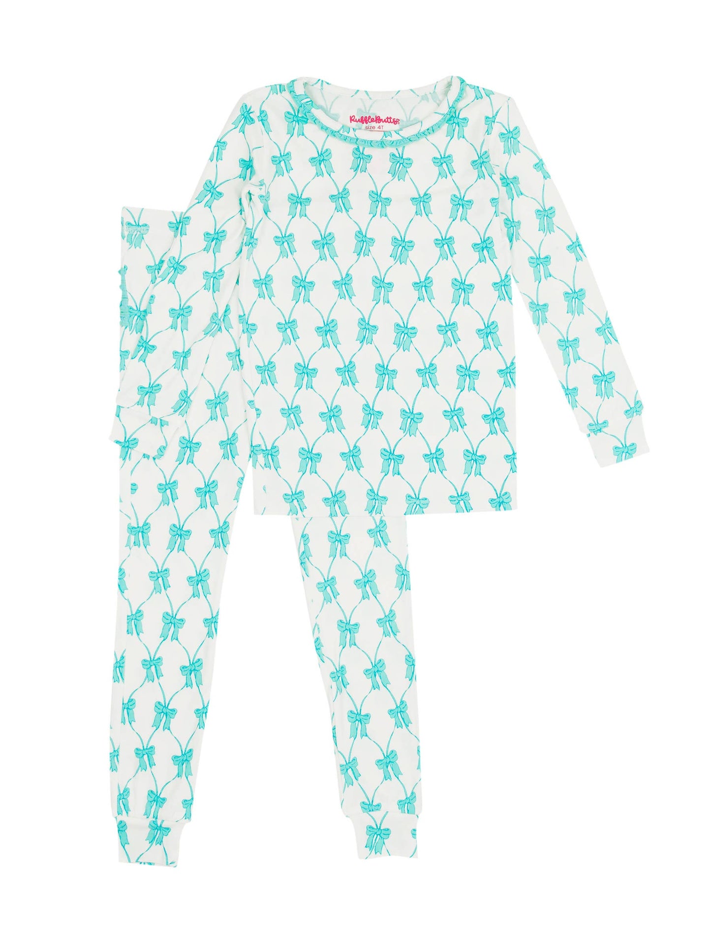 Teal Bows PJ Set