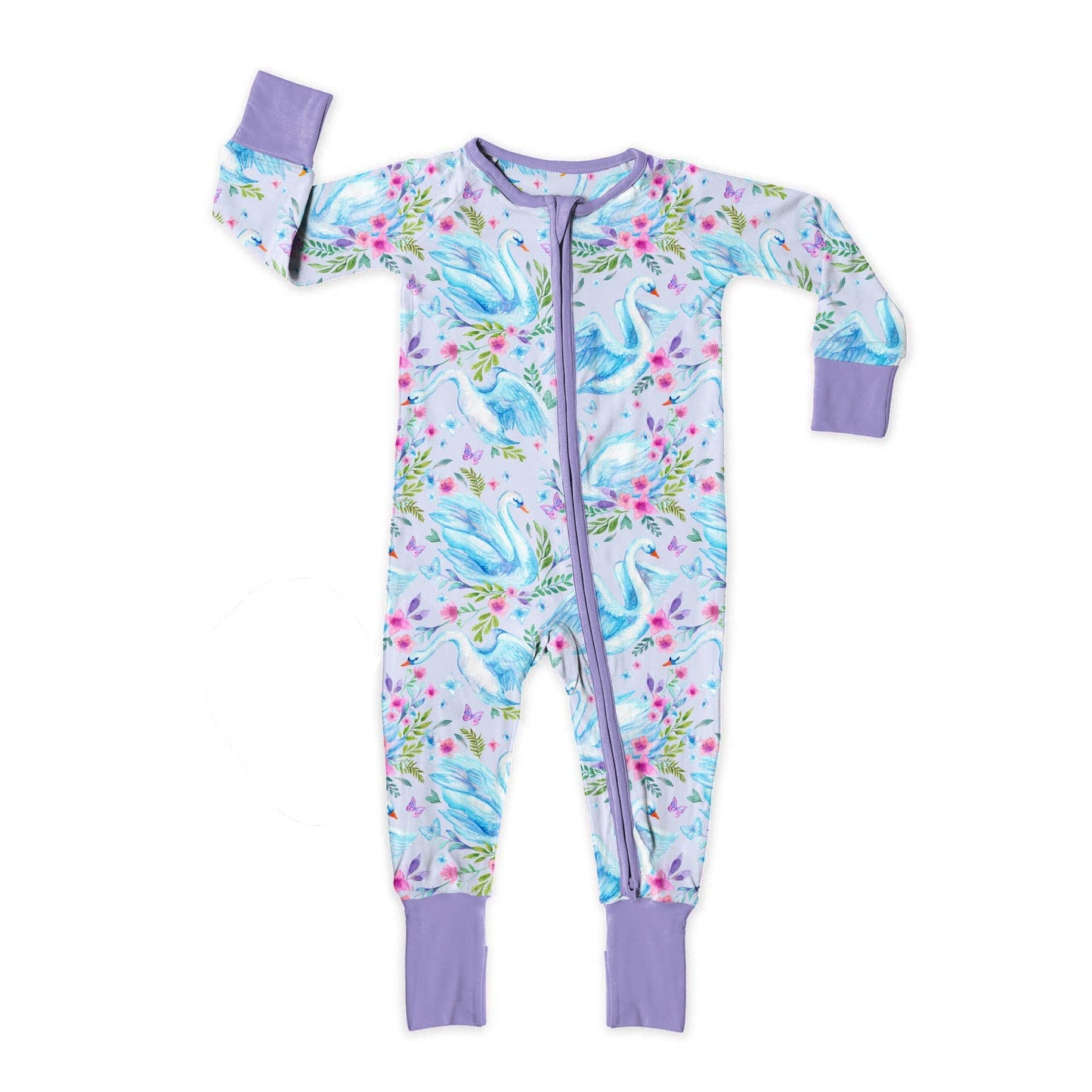 Floral Swan Onesie