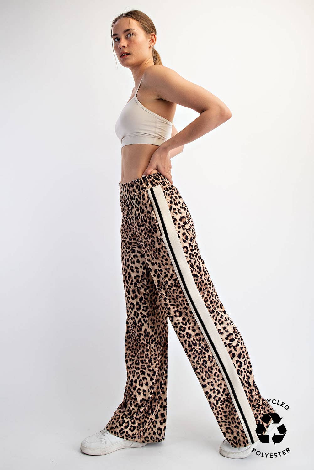 Animal Print Track Pants