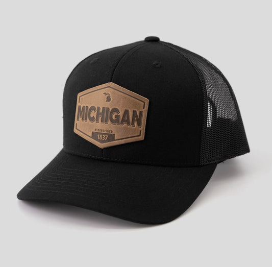 Hat with Michigan Est Patch