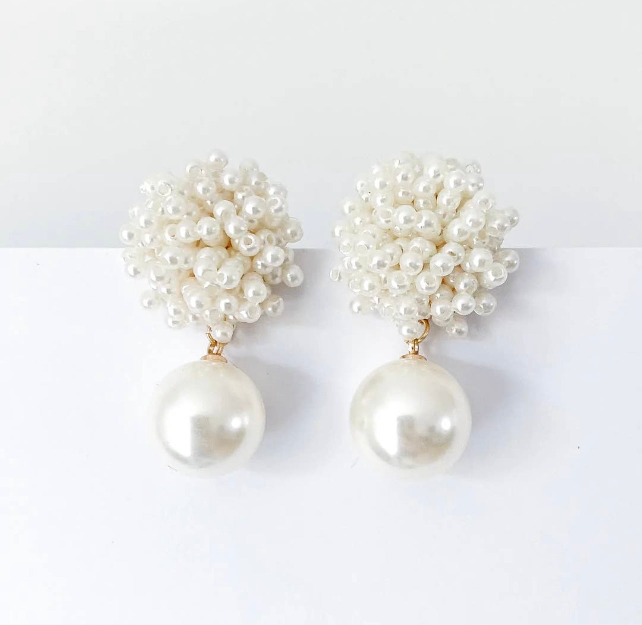 Big Pearl Cluster Earrings