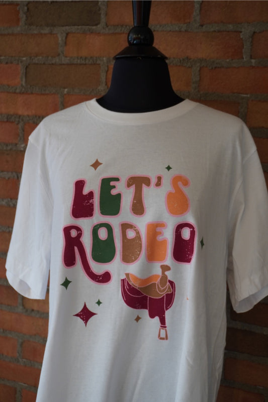 Let’s Rodeo White Tee