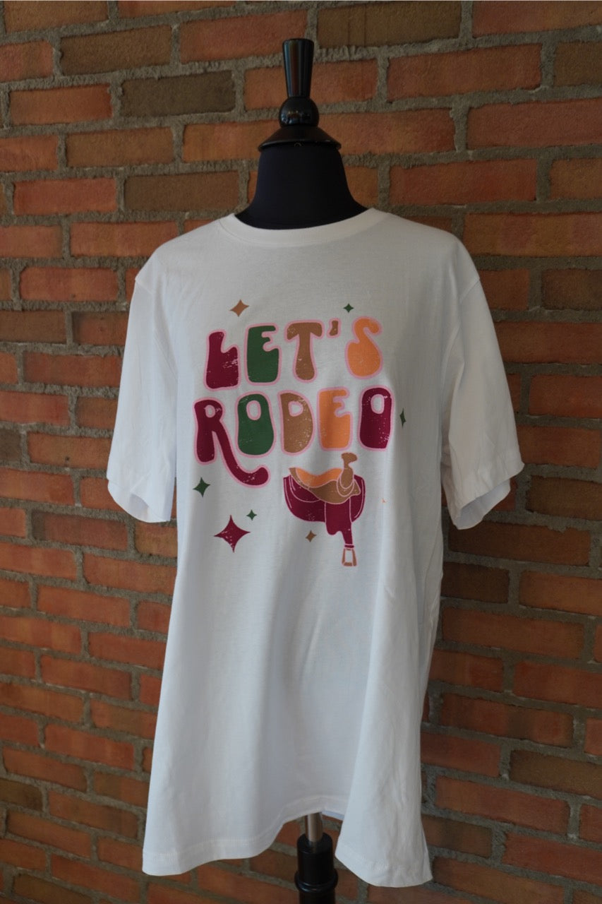 Let’s Rodeo White Tee