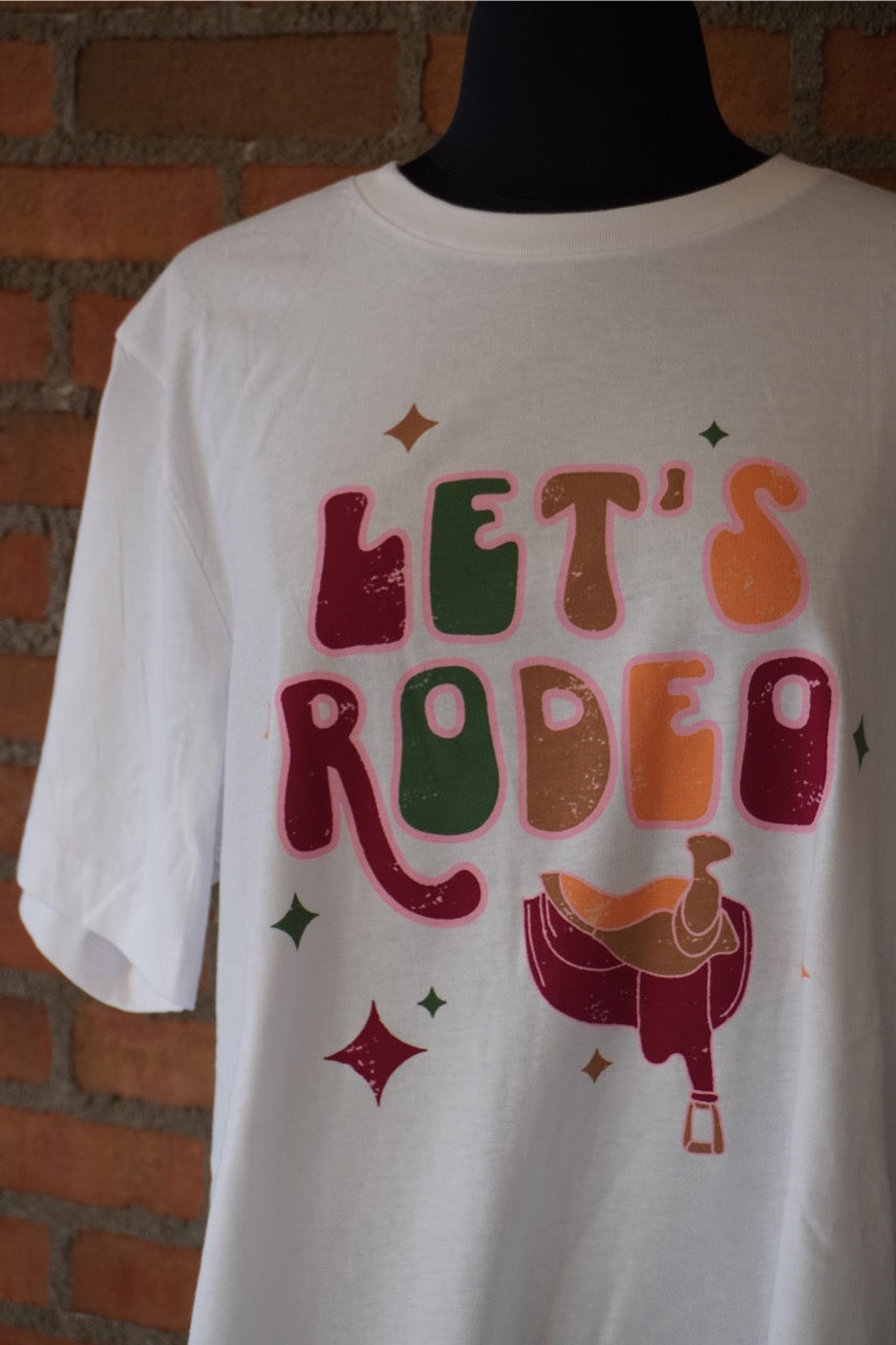 Let’s Rodeo White Tee