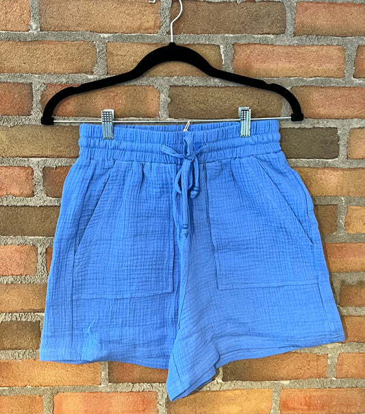 Blue Gauze Shorts